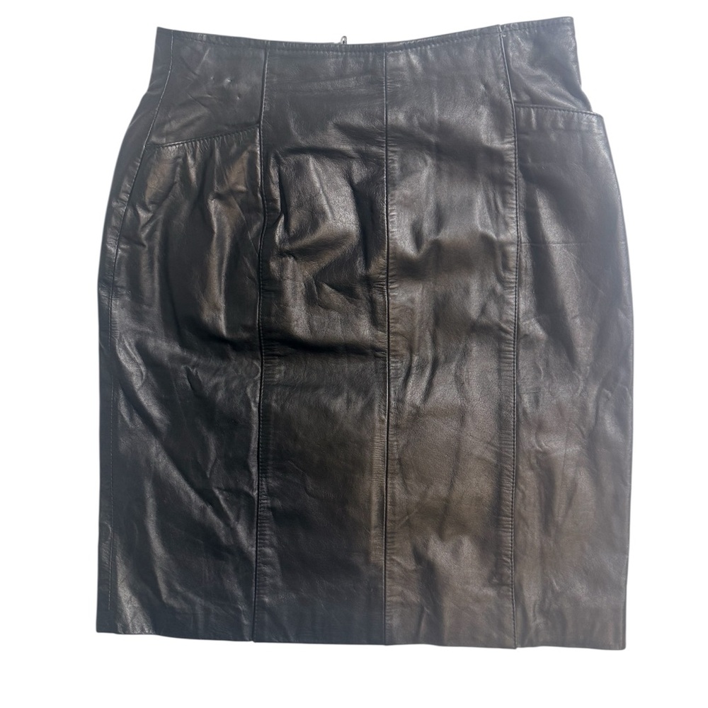 Wilsons Leather Genuine Leather Pencil Skirt Black Size 8 High Waist